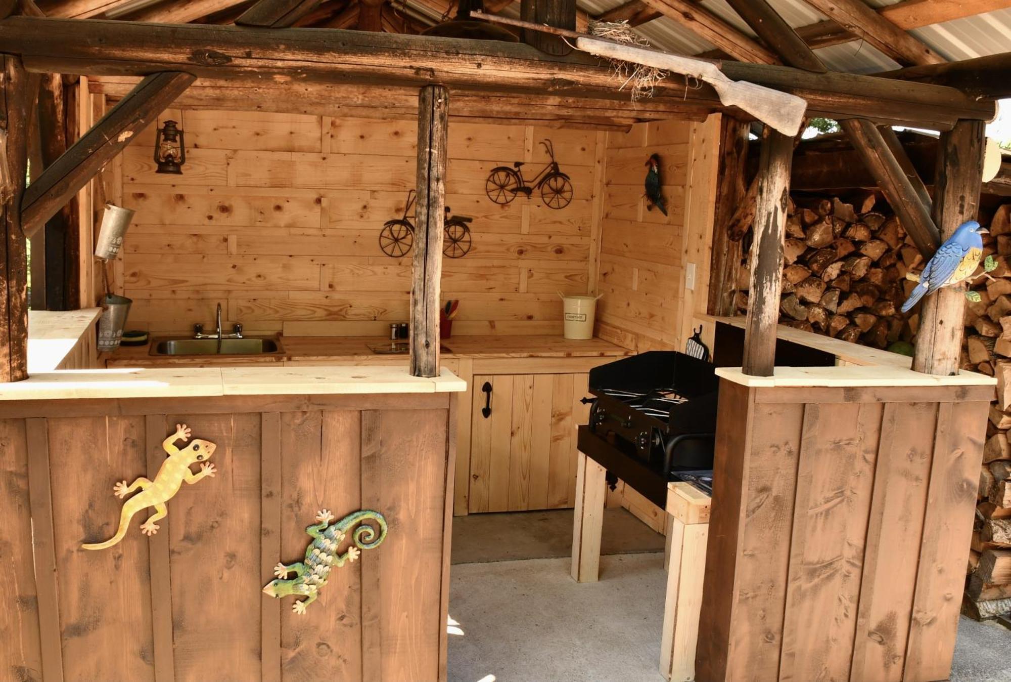 Domaine Le Bostonnais - Le Village En Bois Rond La Tuque Exteriér fotografie