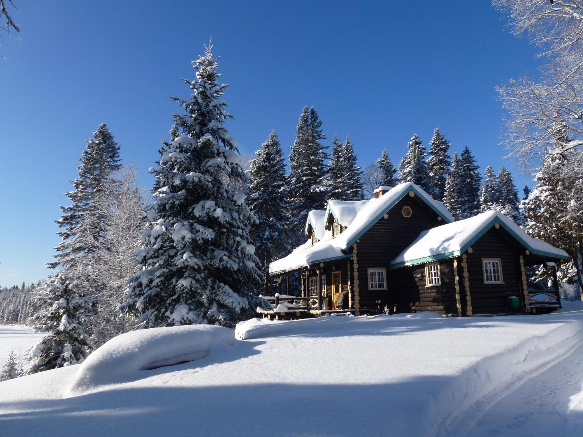 Domaine Le Bostonnais - Le Village En Bois Rond La Tuque Exteriér fotografie